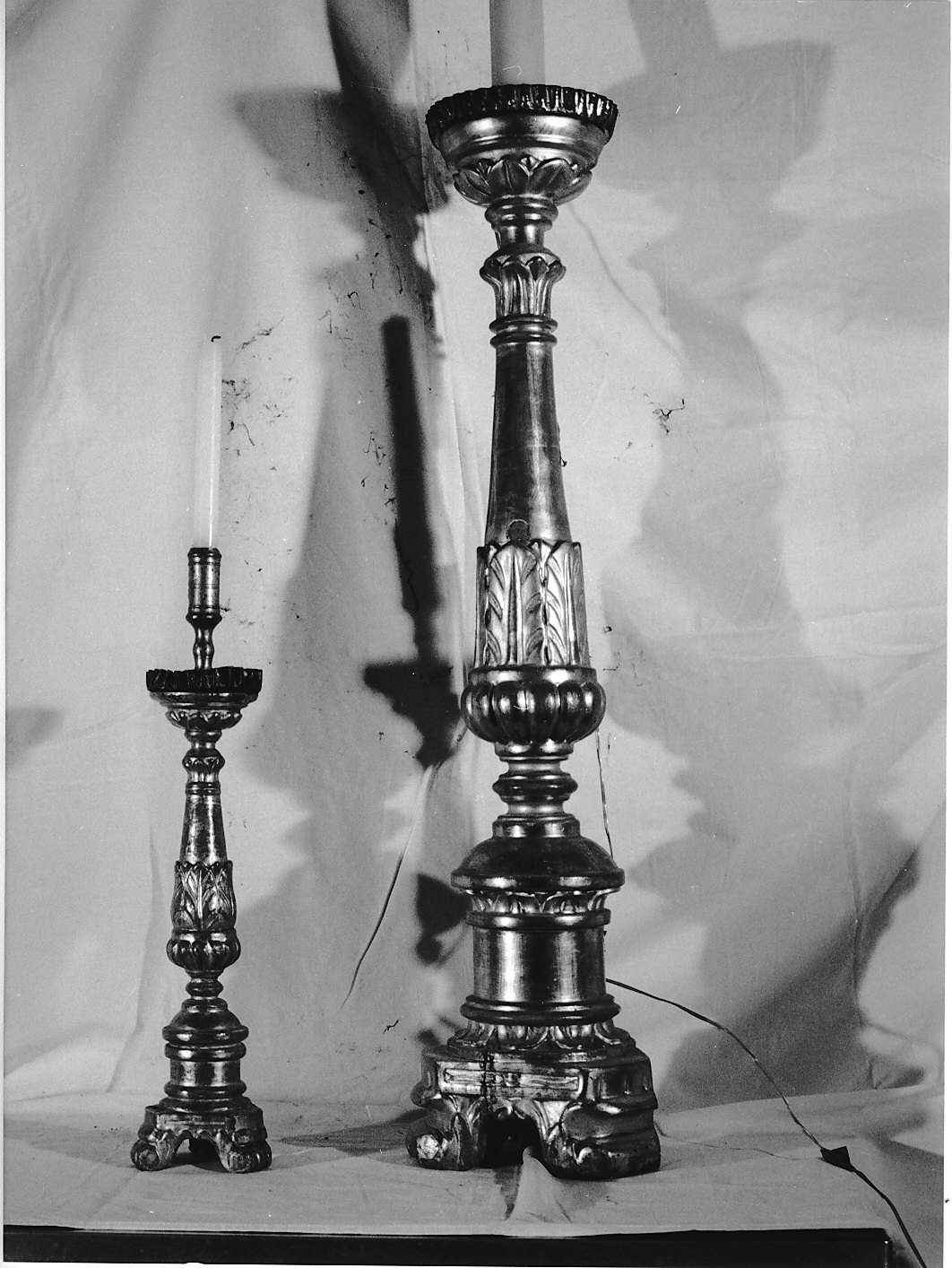 candeliere d'altare, serie - bottega genovese (seconda metà sec. XIX)
