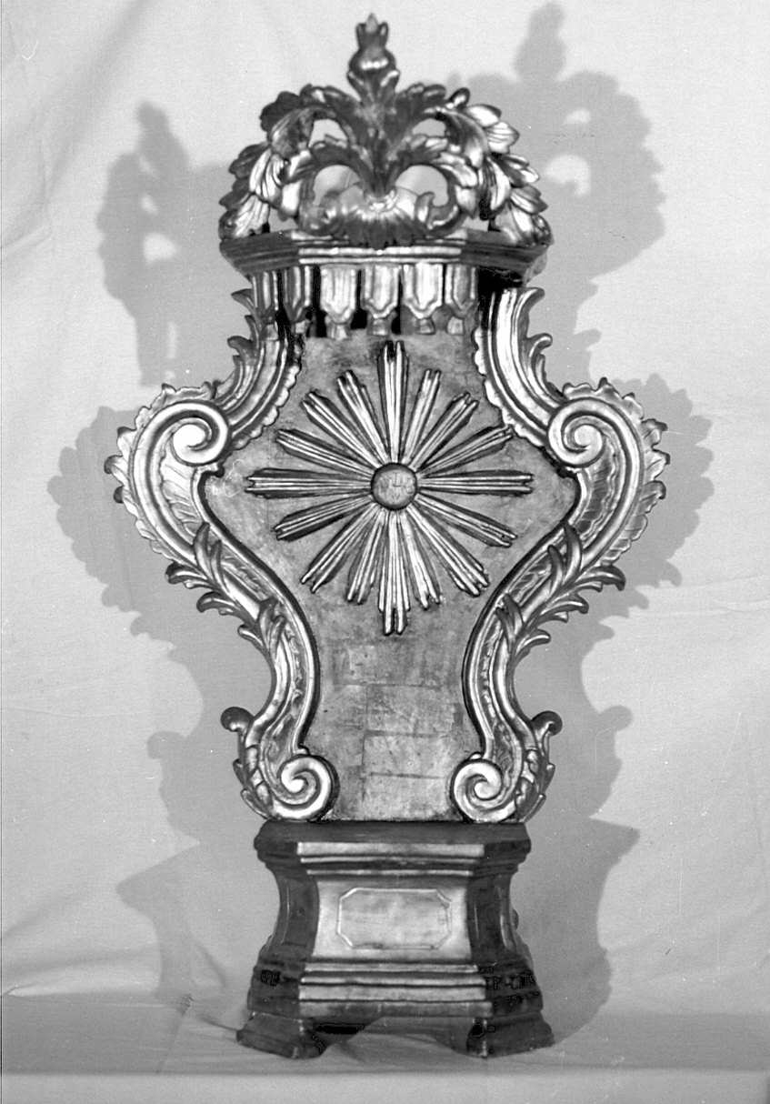 tronetto per esposizione eucaristica - bottega pavese (fine/inizio secc. XVIII/ XIX)