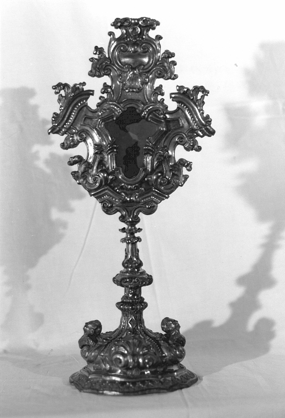 reliquiario - a ostensorio - bottega lombarda (prima metà sec. XVIII)