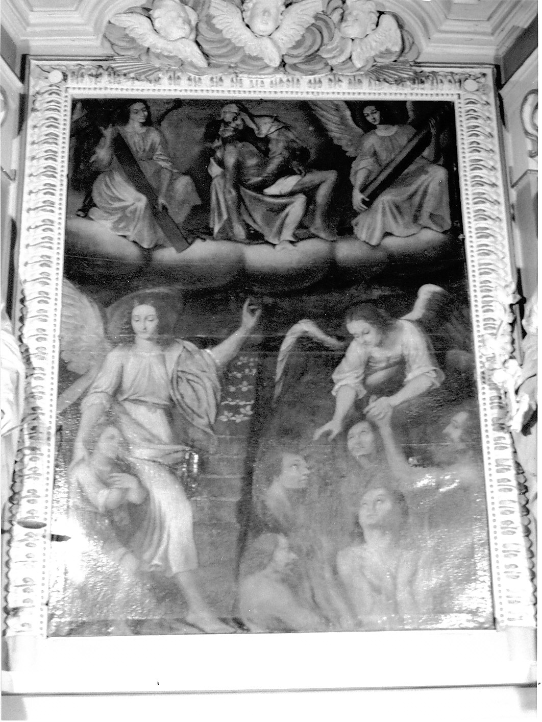 angeli che liberano le anime del purgatorio (dipinto, opera isolata) - ambito lombardo (sec. XVII)
