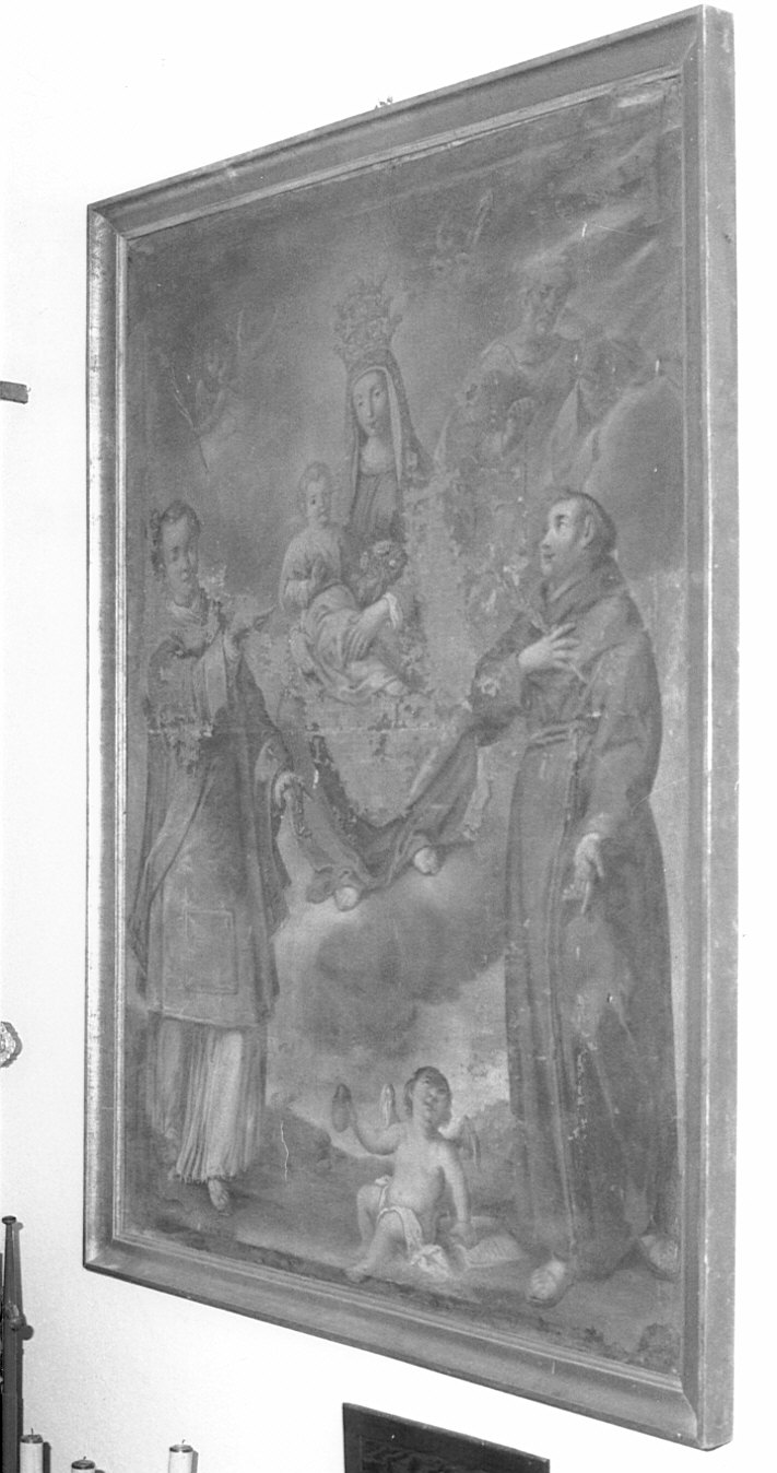 Sacra Famiglia con Santo Stefano e Sant'Antonio da Padova (dipinto) - ambito lombardo (sec. XVIII)