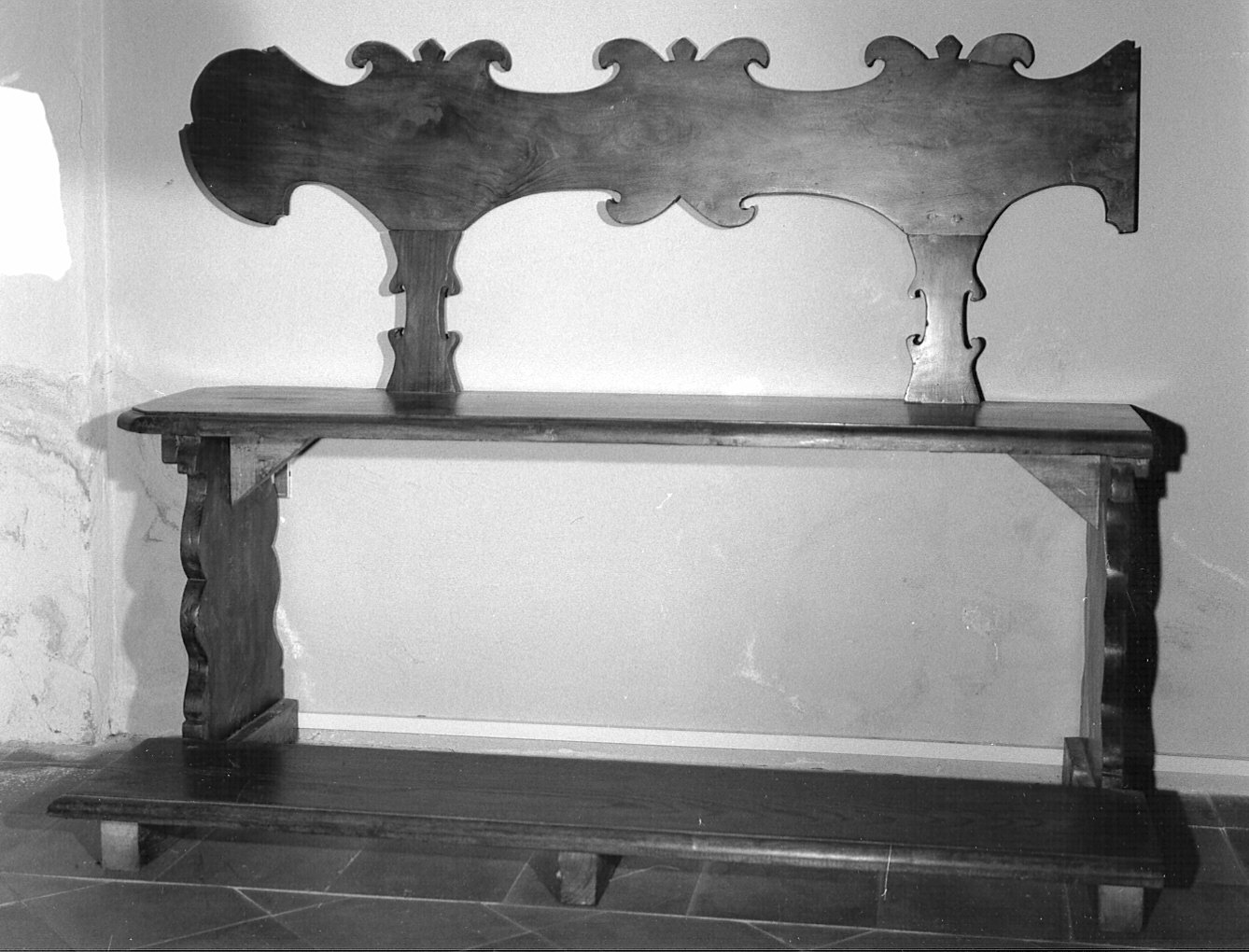 banco da chiesa, serie - bottega pavese (sec. XVIII)