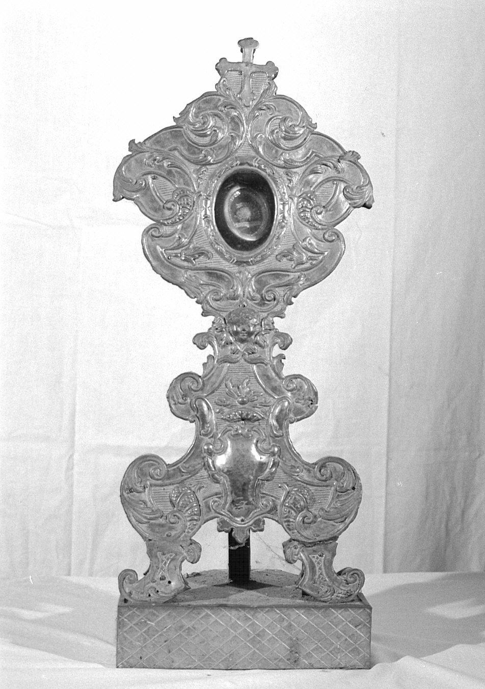 reliquiario - a ostensorio, serie - bottega pavese (sec. XIX)