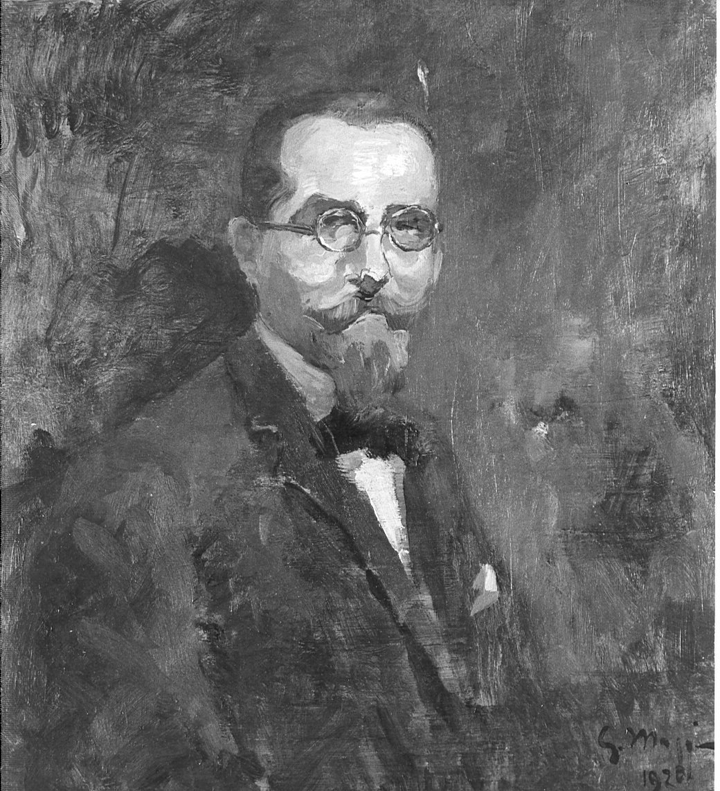 ritratto d'uomo (dipinto) - ambito lombardo (sec. XX)