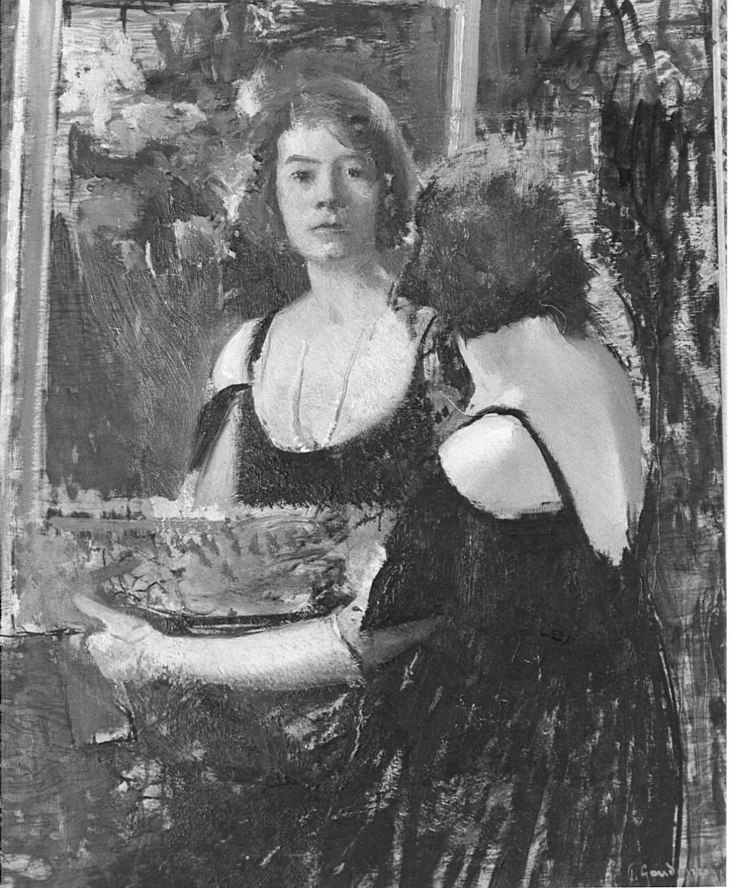 ritratto di donna (dipinto) - ambito lombardo (sec. XX)