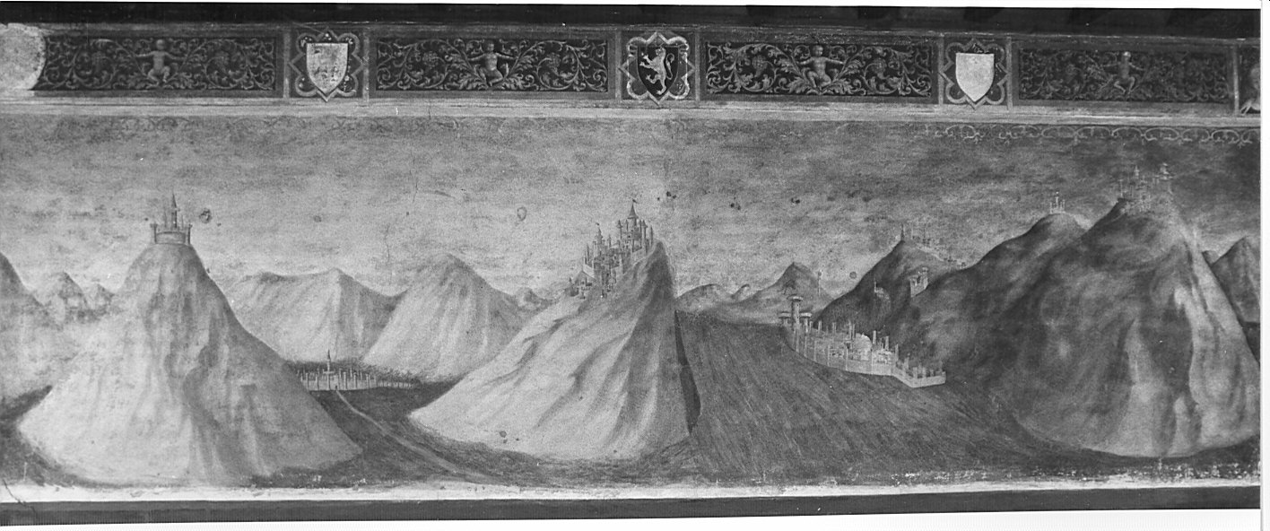 paesaggio (dipinto murale) di Masolino (sec. XV)