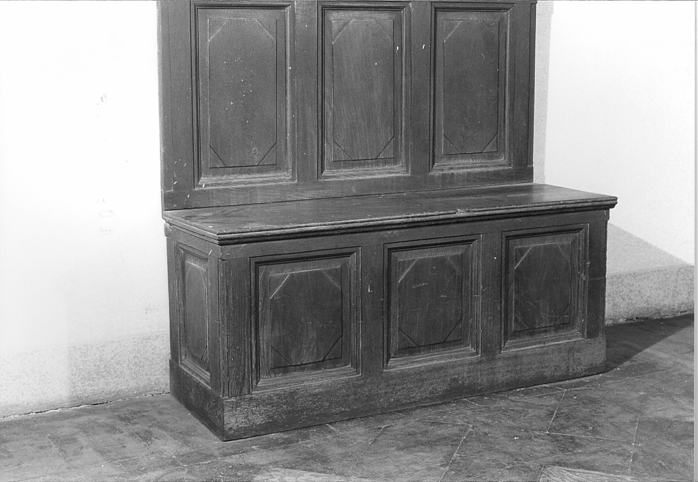 cassapanca - bottega lombarda (sec. XIX)