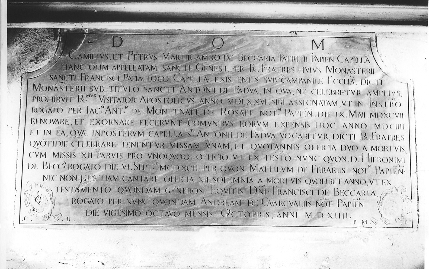 lapide commemorativa, opera isolata - bottega lombarda (sec. XVI)