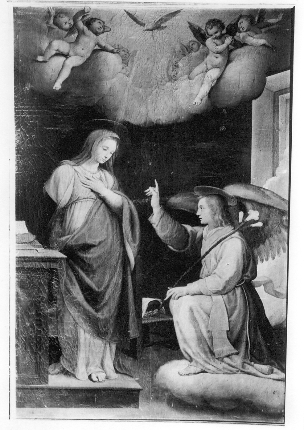 Annunciazione (dipinto, opera isolata) - ambito lombardo (prima metà sec. XVI)