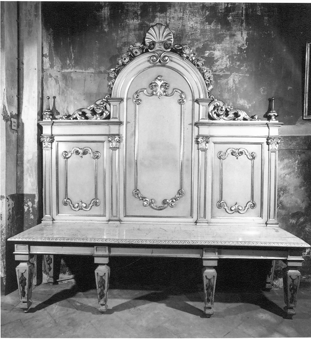 panca con schienale, opera isolata - bottega italiana (sec. XIX)