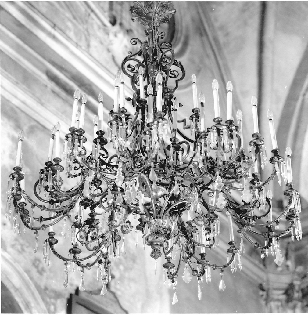 lampadario, opera isolata - bottega italiana (seconda metà sec. XIX)