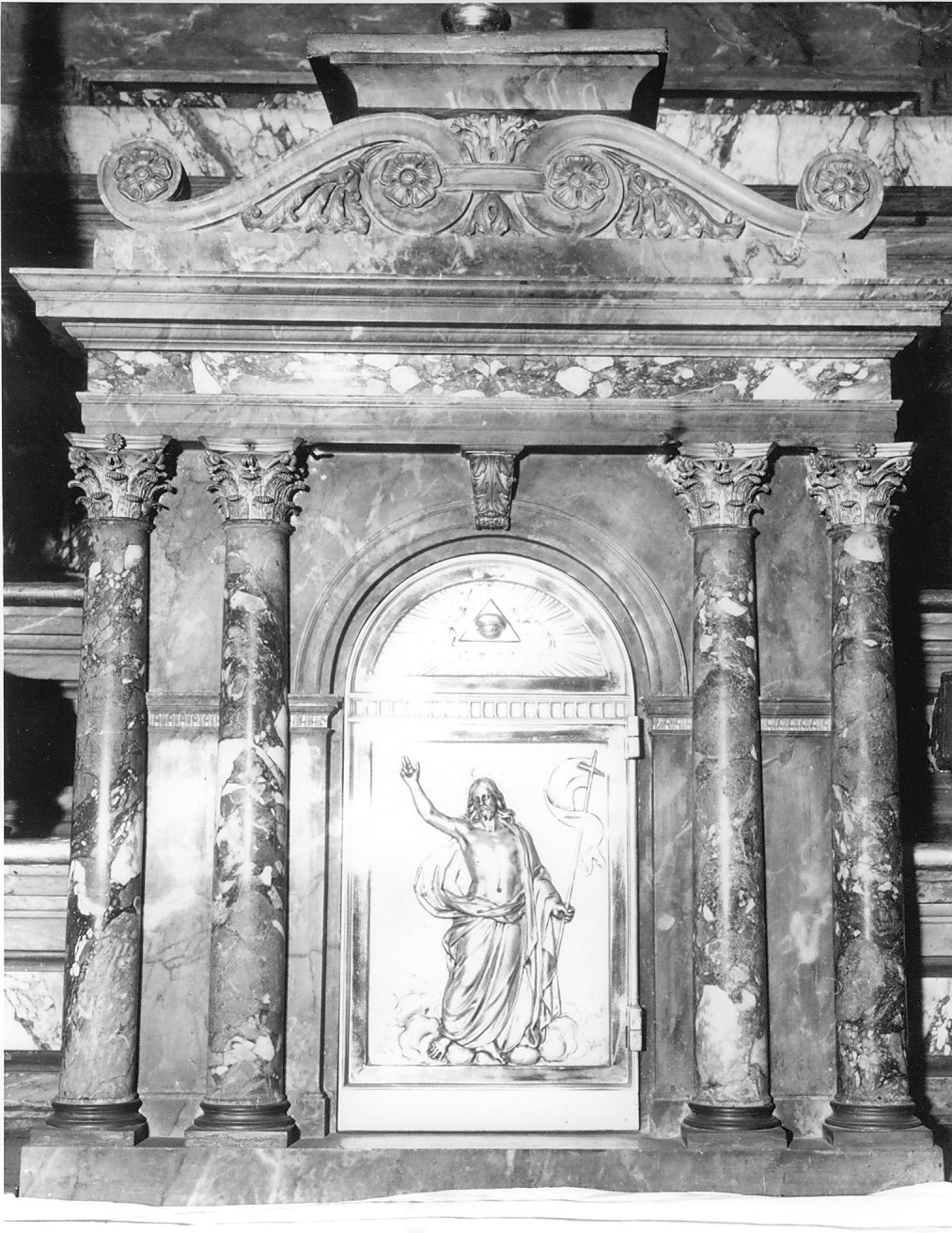 tabernacolo - a tempietto, elemento d'insieme - bottega lombarda (sec. XIX)