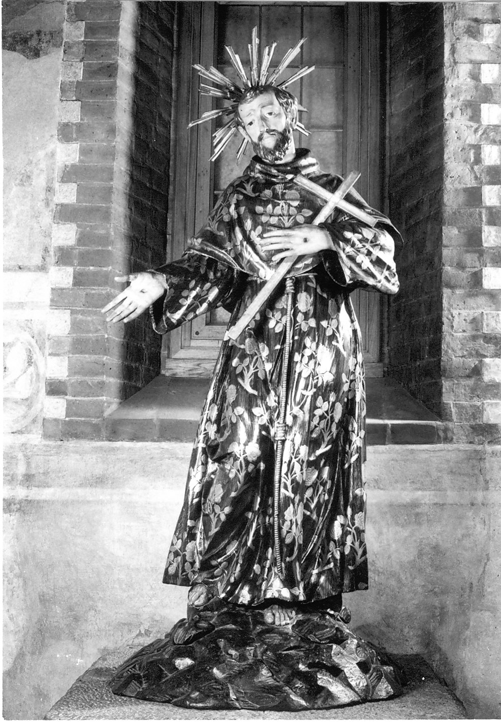 San Francesco d'Assisi (statua, opera isolata) - bottega italiana (sec. XVIII)