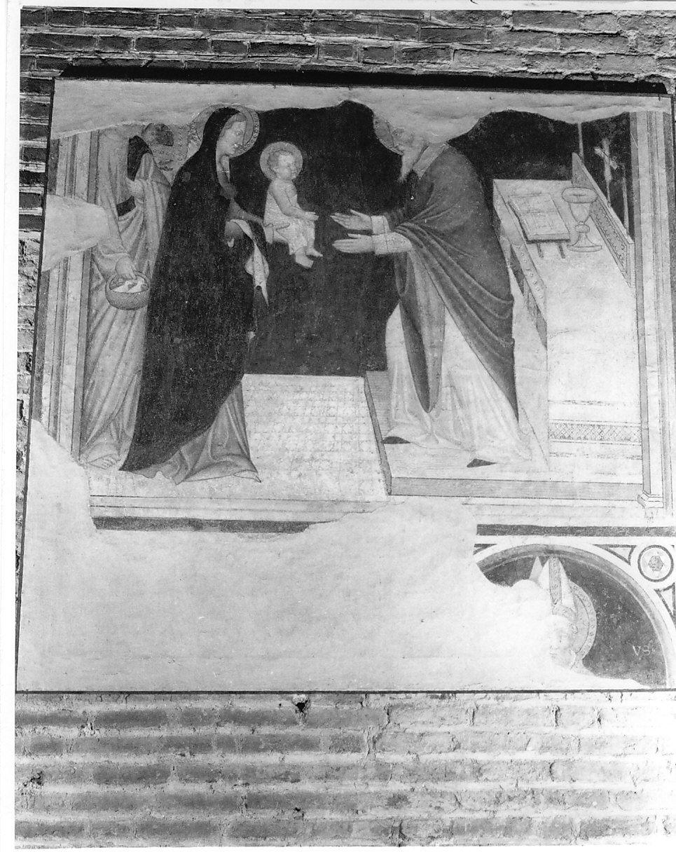 presentazione di Gesù al tempio (dipinto, opera isolata) - ambito lombardo (ultimo quarto sec. XIV)