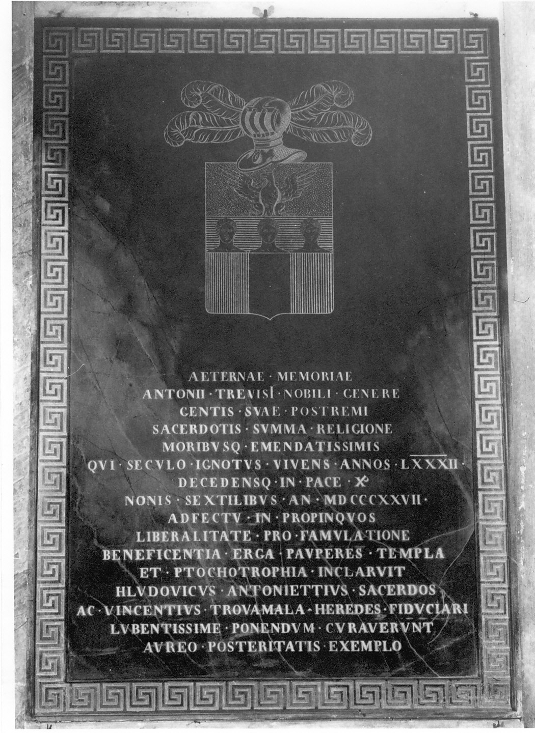 lapide tombale, opera isolata - bottega italiana (sec. XIX)