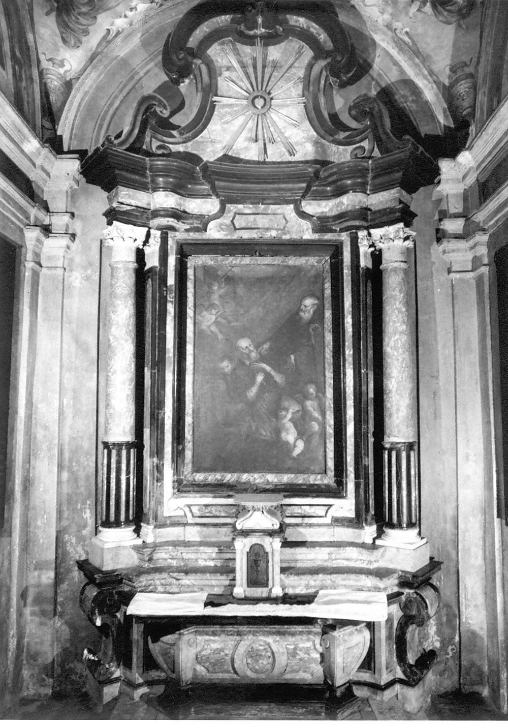 altare, complesso decorativo - bottega italiana (seconda metà sec. XVII)