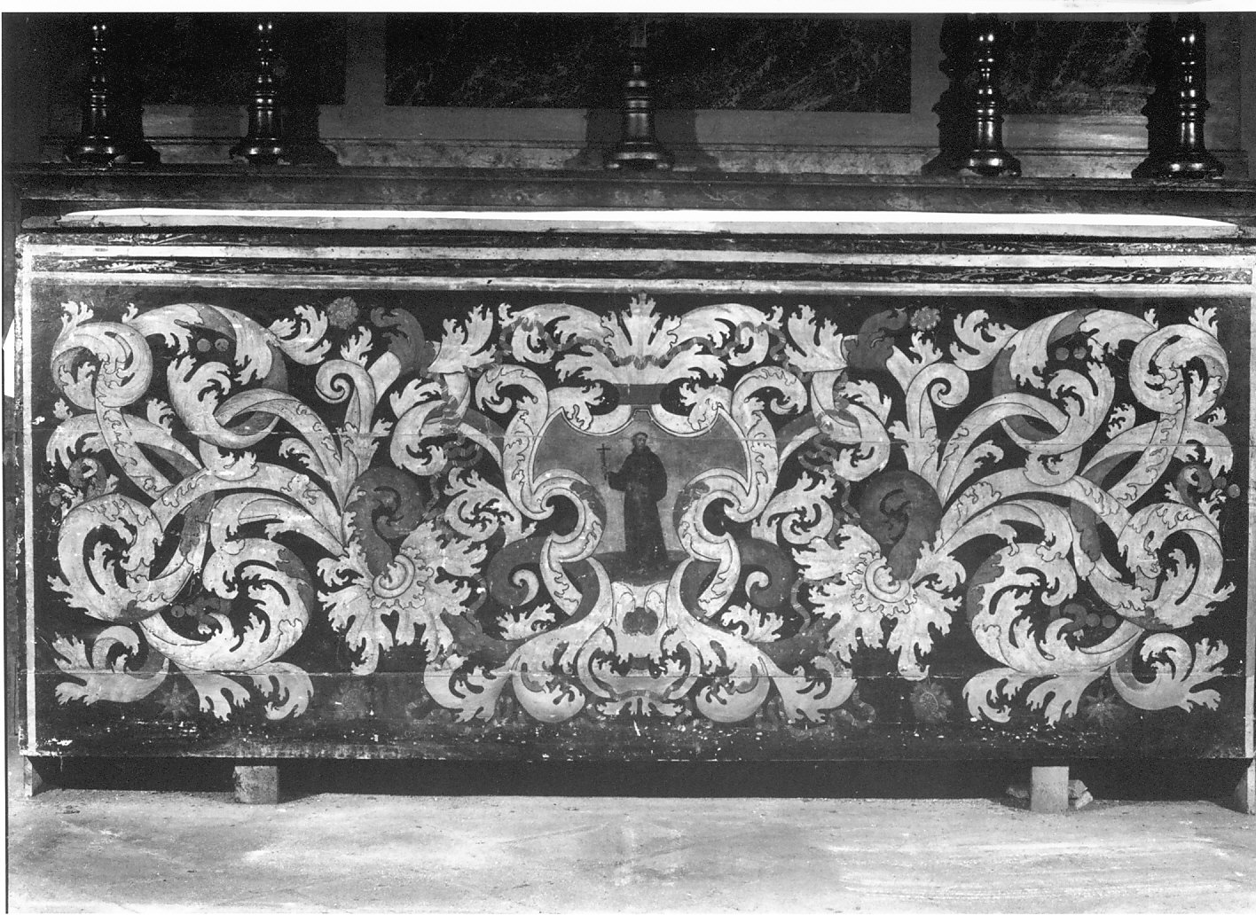 paliotto, opera isolata - bottega italiana (fine sec. XVII)