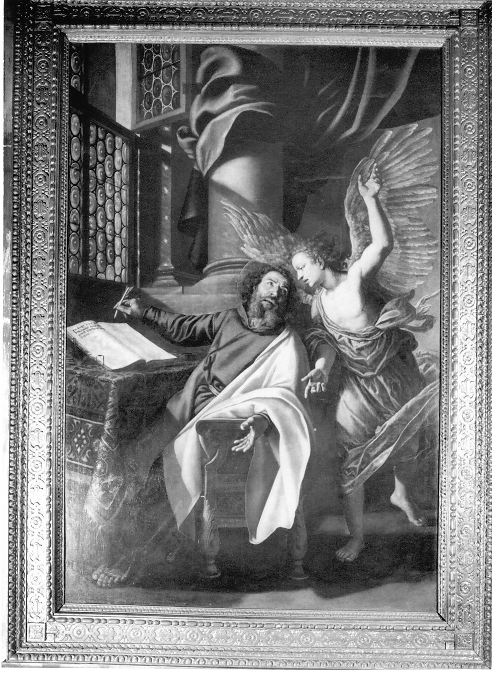 San Matteo e l'angelo (dipinto, opera isolata) di Campi Vincenzo (sec. XVI)