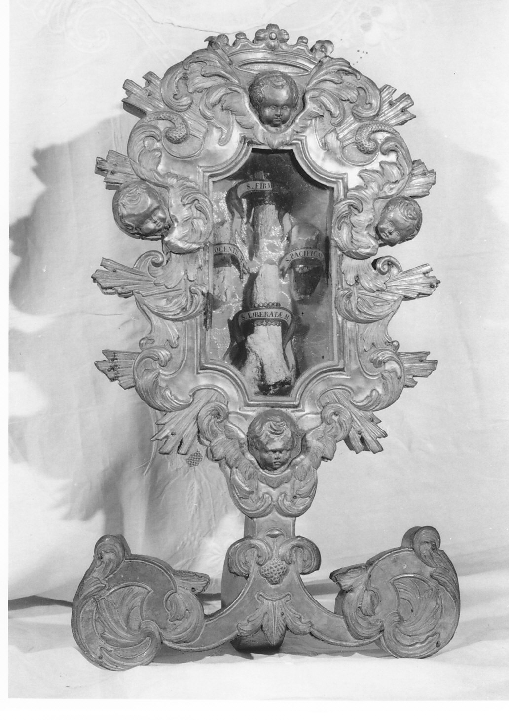 reliquiario - a ostensorio, serie - bottega italiana (sec. XVIII)