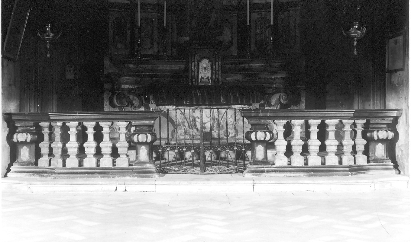 balaustrata di cappella, opera isolata - bottega italiana (prima metà sec. XVIII)