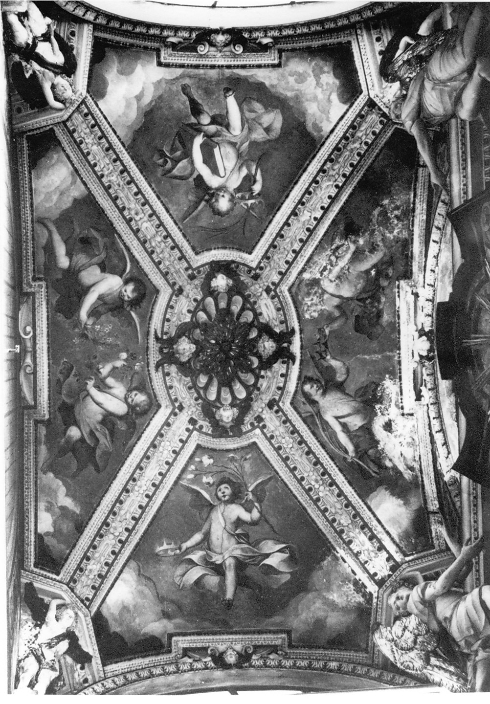 angeli (decorazione pittorica, opera isolata) - bottega lombarda (fine sec. XVII)