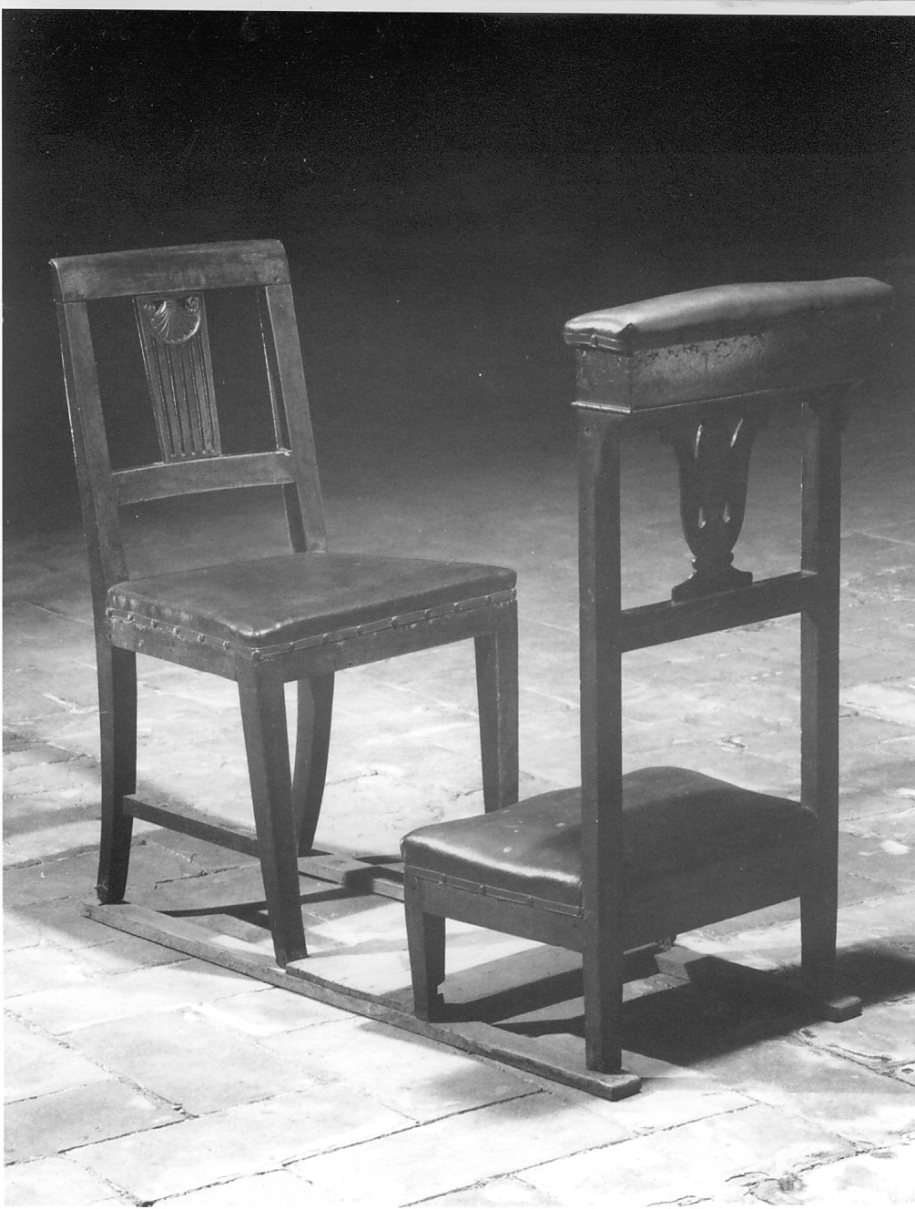sedia con inginocchiatoio, opera isolata - bottega italiana (fine sec. XIX)