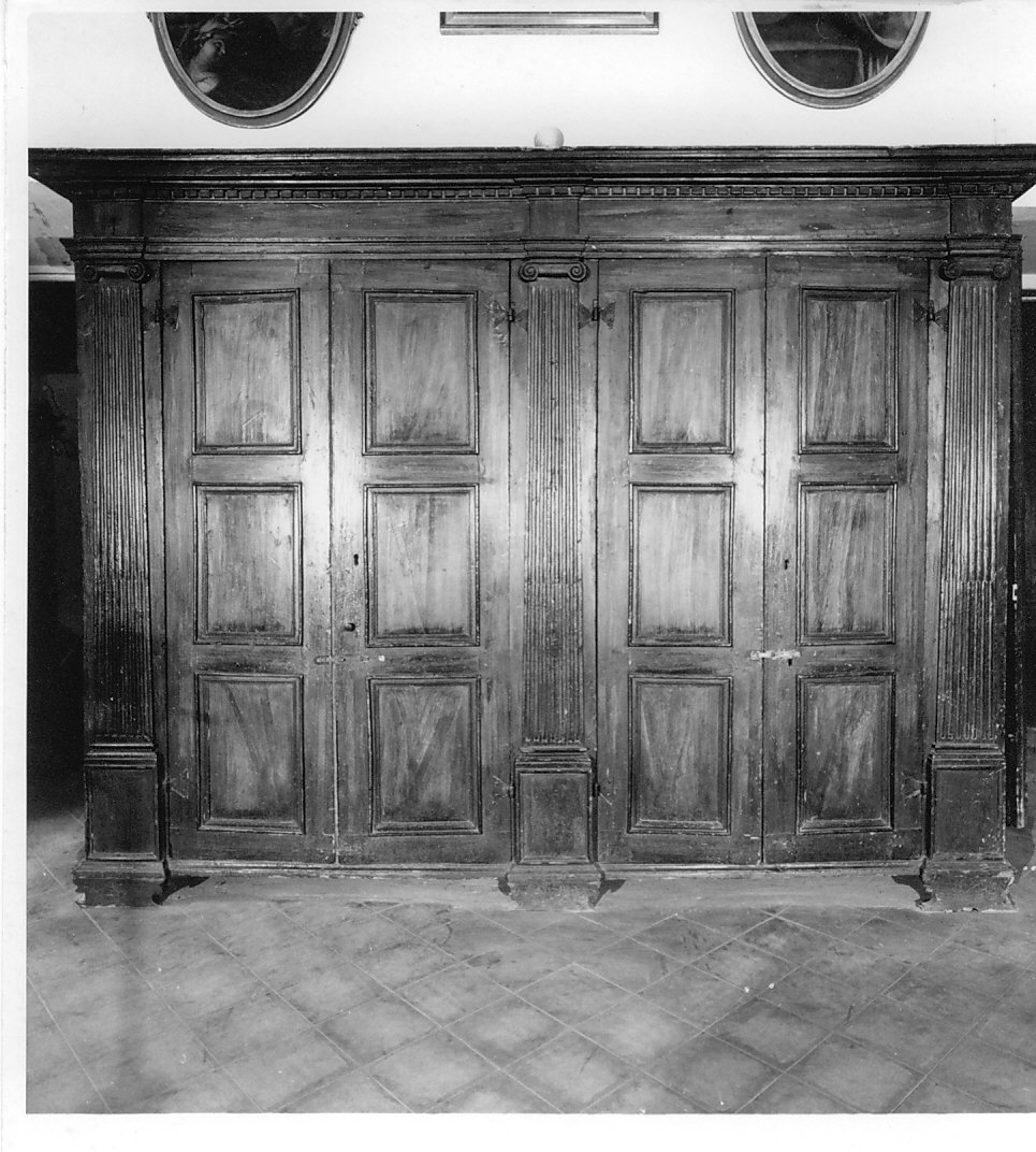 armadio da sacrestia, opera isolata - bottega lombarda (prima metà sec. XIX)