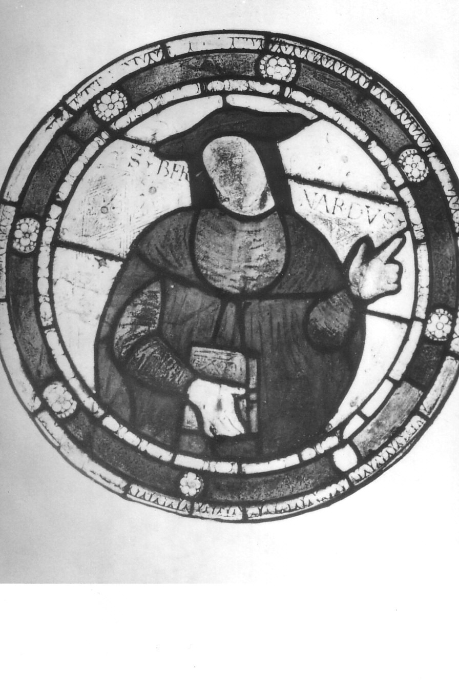 San Bernardo (vetrata dipinta, opera isolata) - ambito lombardo (inizio sec. XVI)