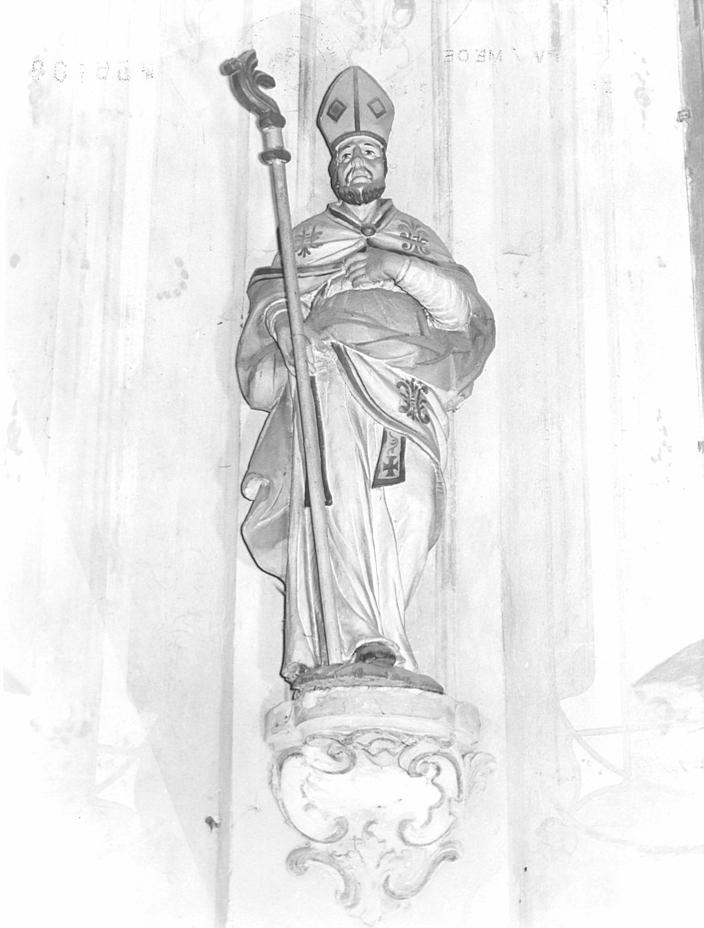 Santo vescovo (statua) - bottega lombarda (fine sec. XVIII)