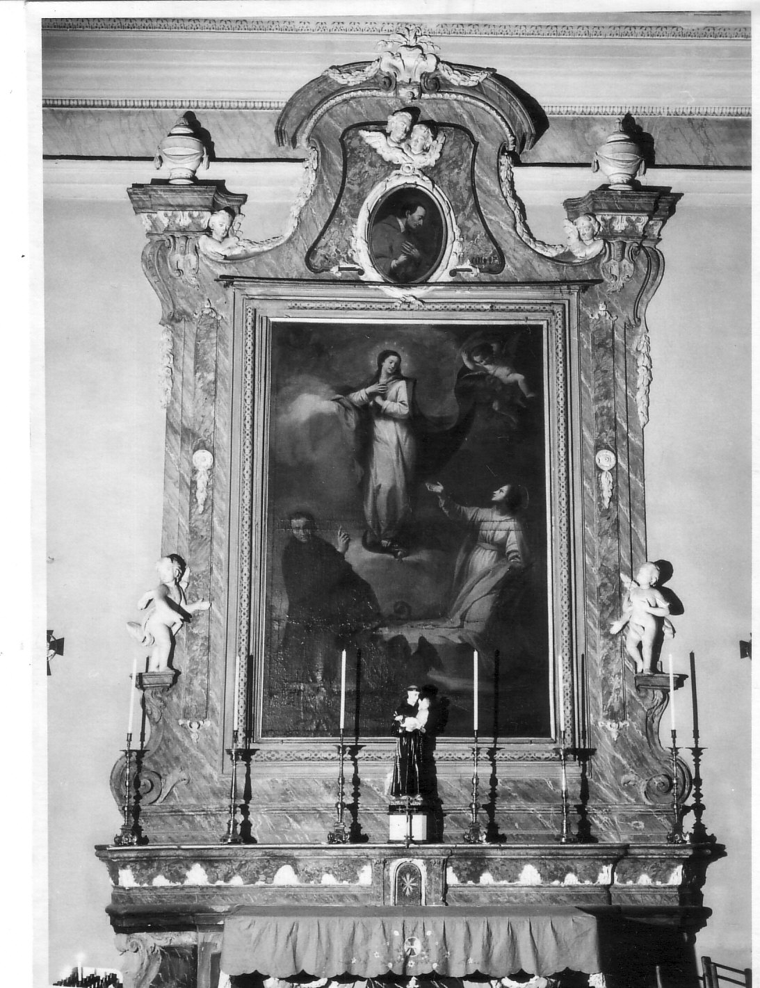 mostra d'altare, opera isolata - bottega lombarda (seconda metà sec. XVIII)