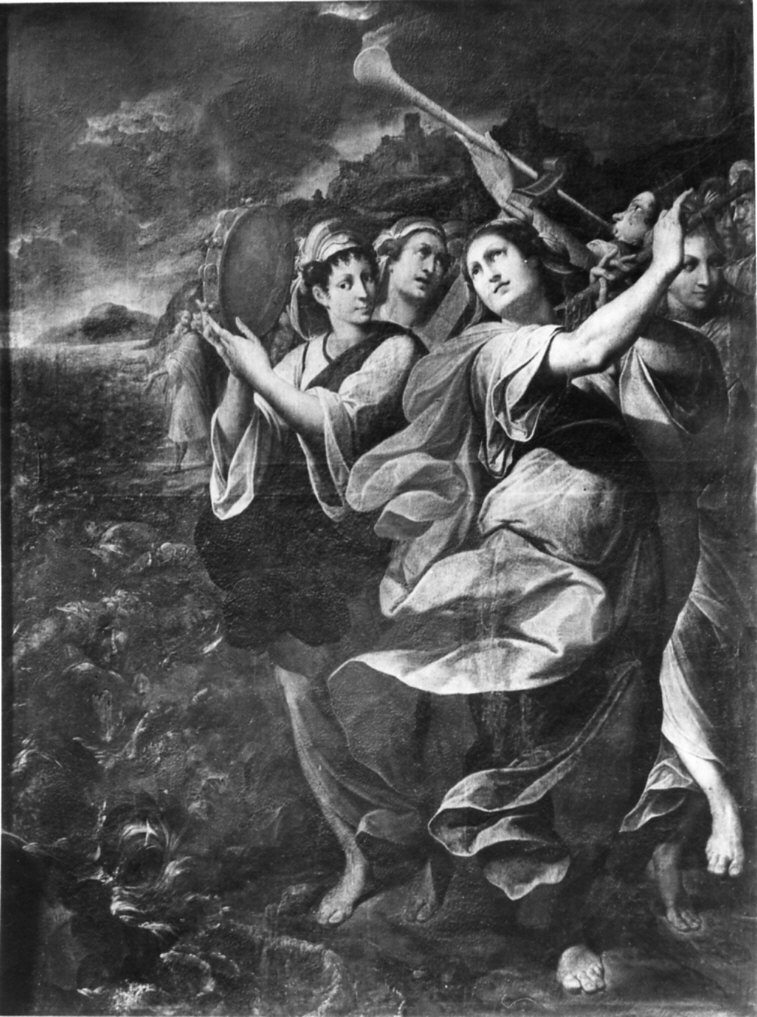passaggio del mar Rosso (dipinto, opera isolata) di Procaccini Camillo (primo quarto sec. XVII)