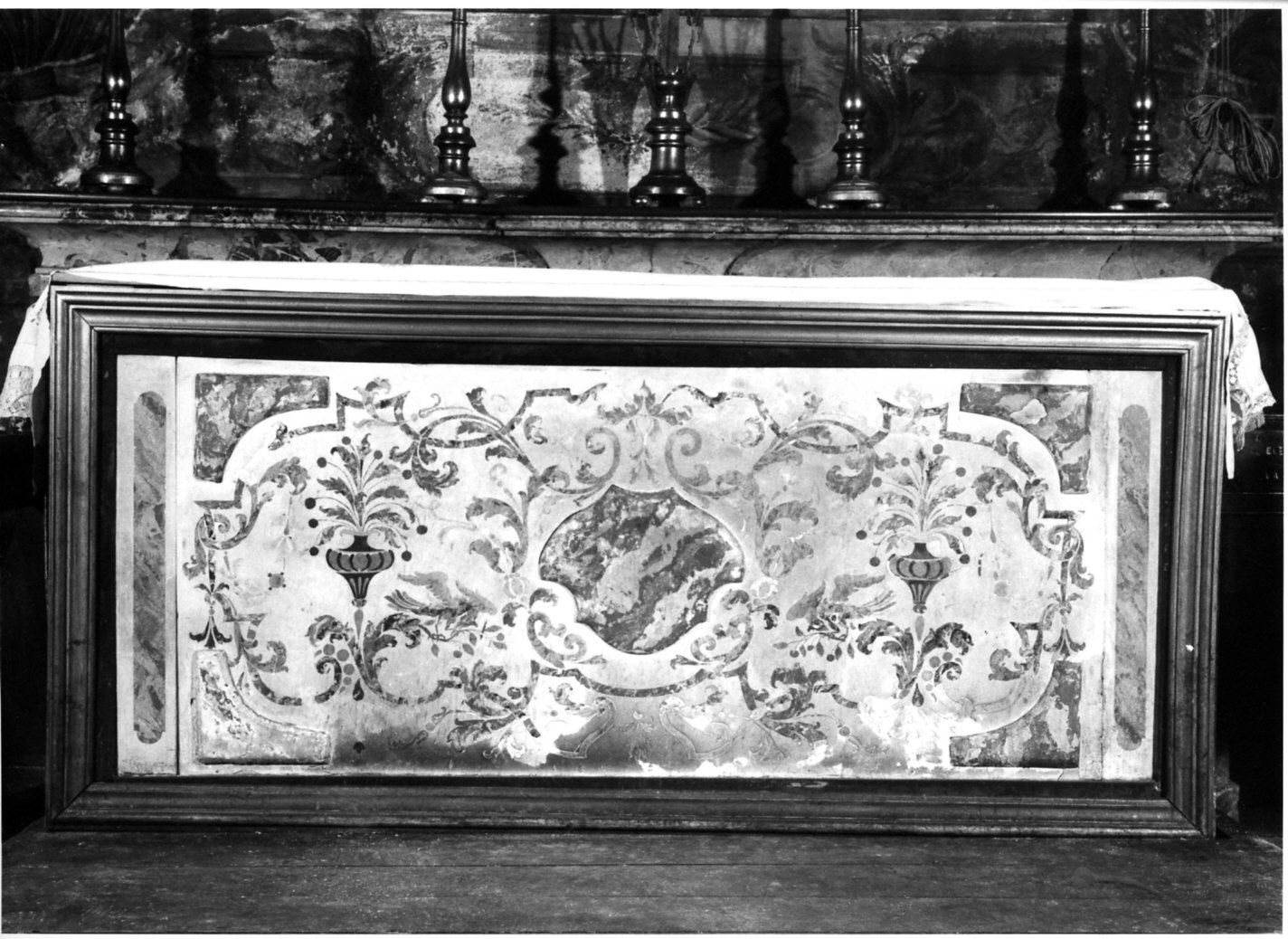 paliotto, coppia - bottega lombarda (fine/inizio secc. XVII/ XVIII)