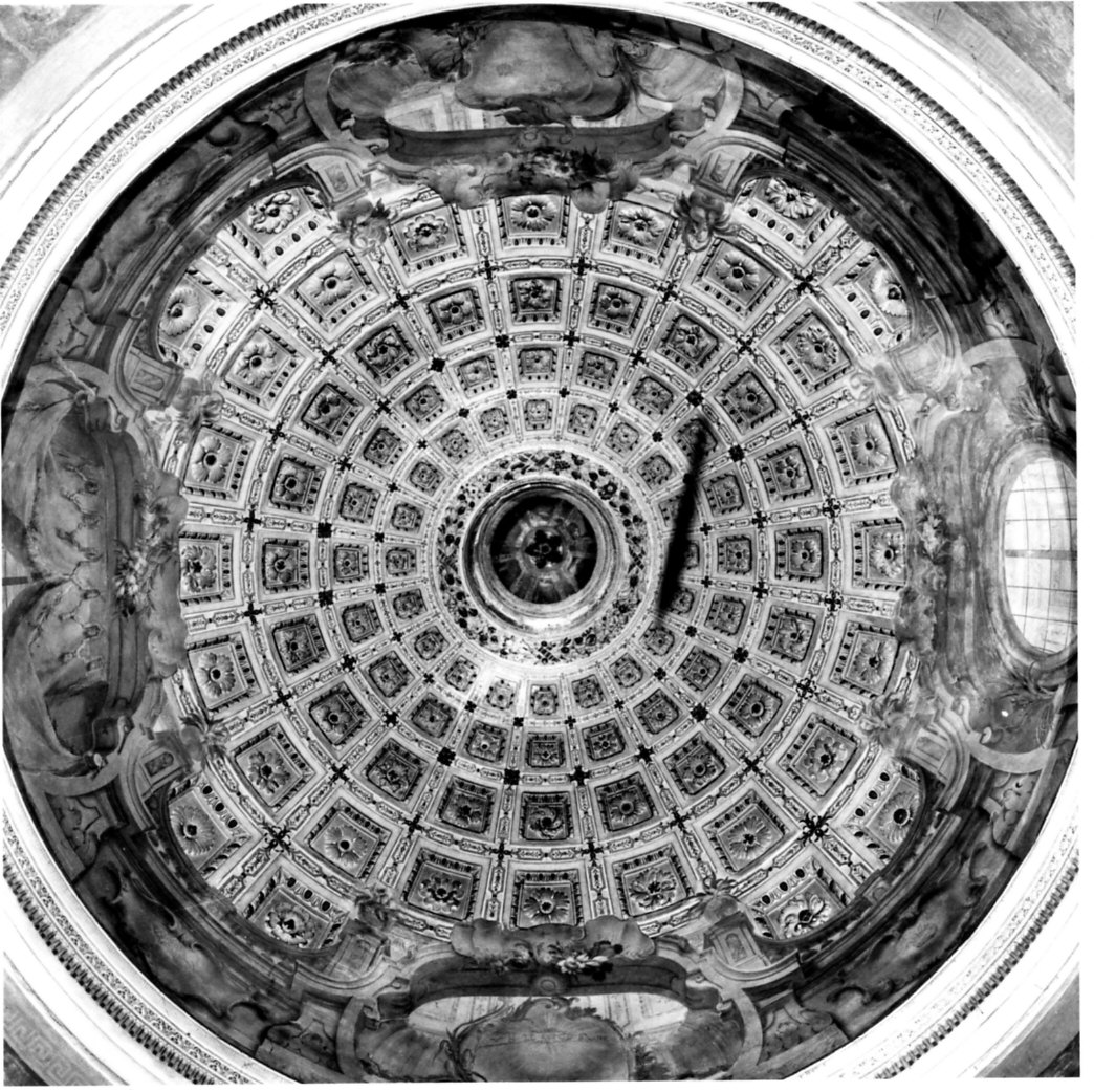 motivi decorativi a cassettoni/ motivi decorativi (decorazione plastico-pittorica, complesso decorativo) - bottega lombarda, ambito lombardo (primo quarto, metà sec. XVII, sec. XVIII)