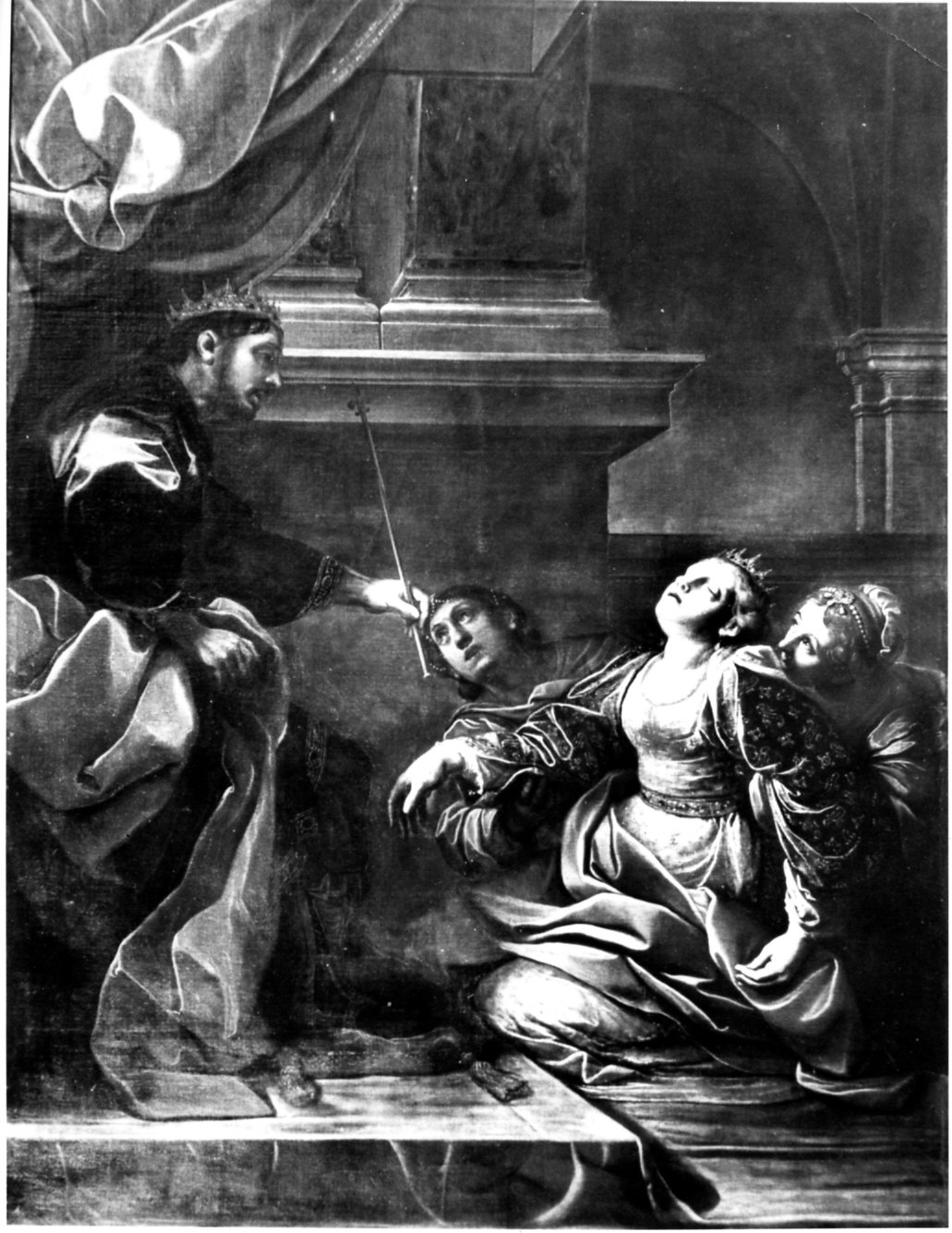 Ester e Assuero (dipinto, opera isolata) di Tiarini Alessandro (attribuito) (prima metà sec. XVII)
