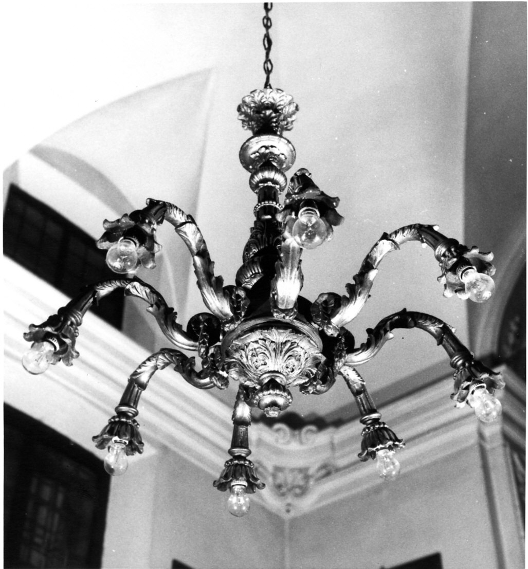 lampadario - a bracci, opera isolata - bottega italiana (primo quarto sec. XX)