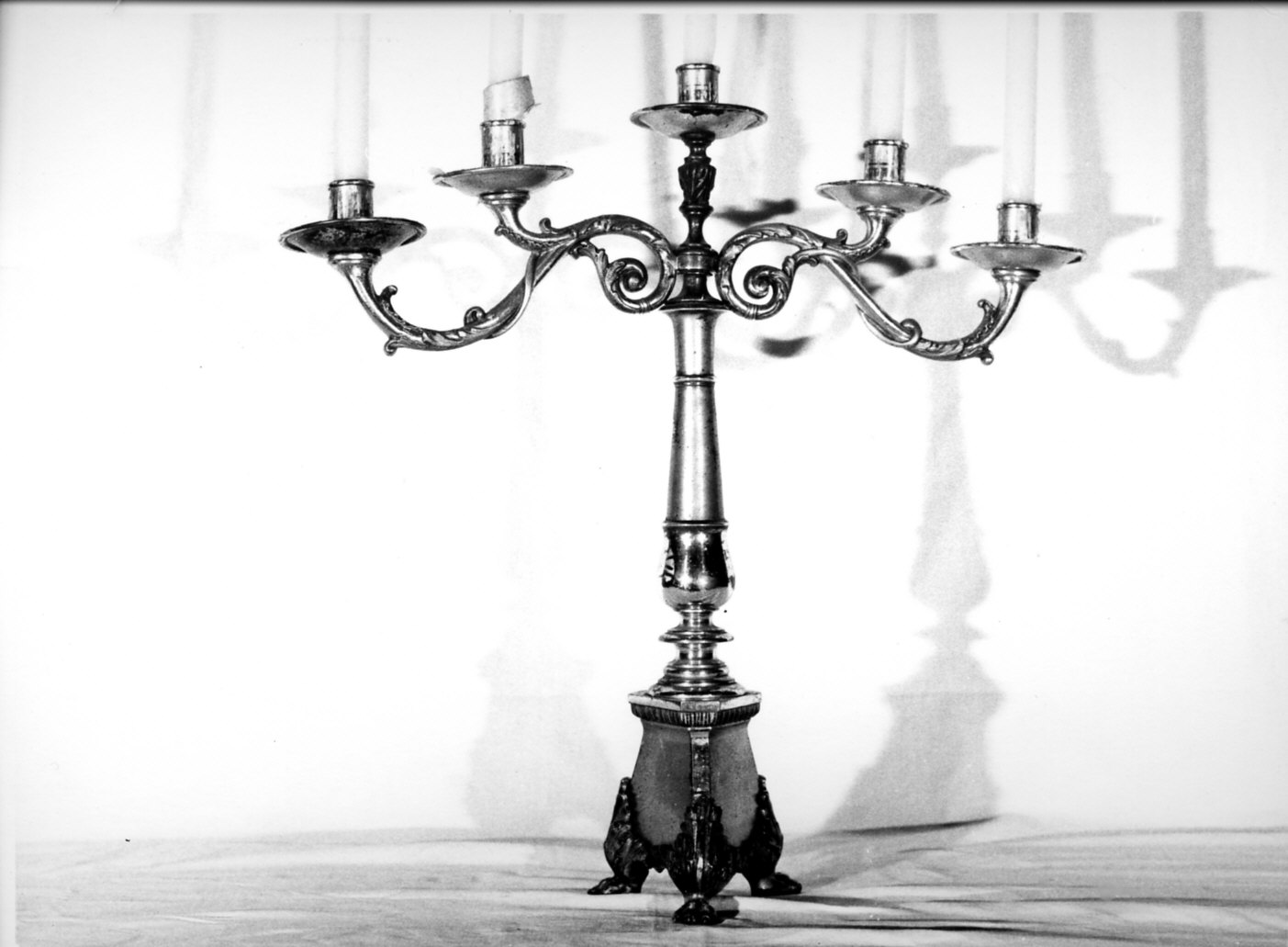 candelabro, coppia - bottega italiana (ultimo quarto sec. XIX)