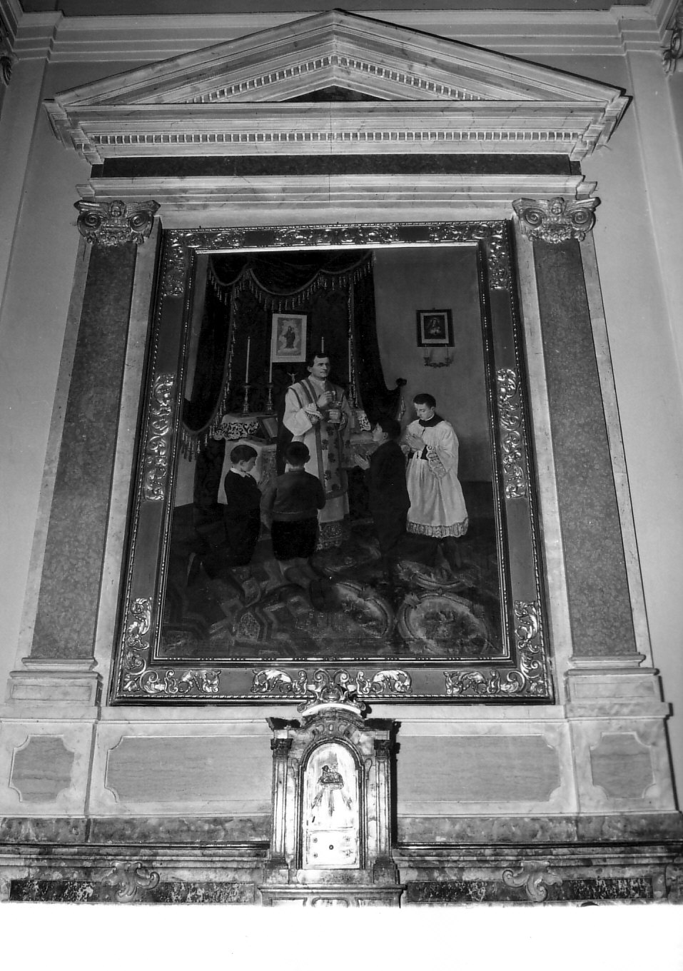 mostra d'altare, opera isolata - bottega lombarda (inizio sec. XIX)