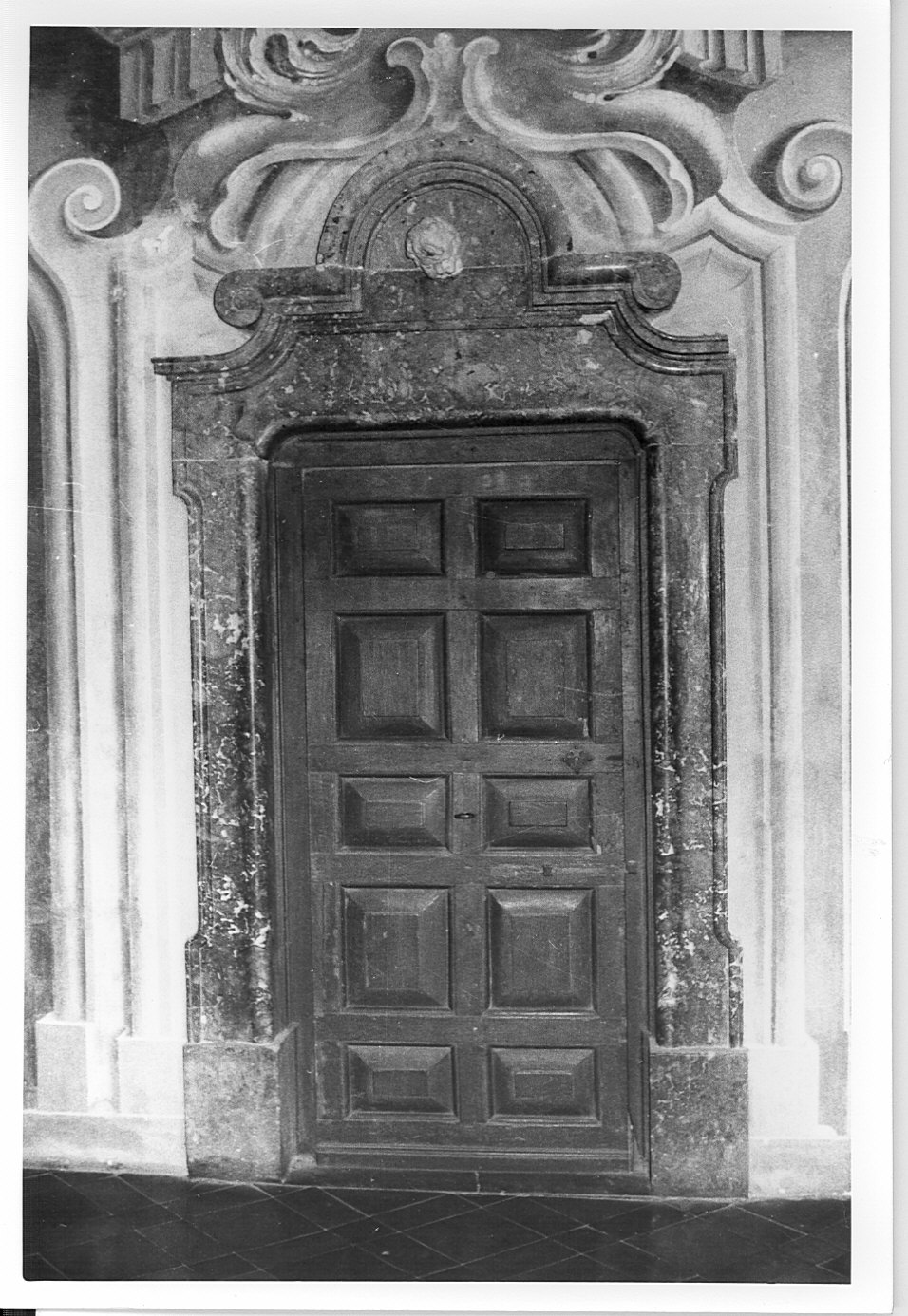 mostra di porta, coppia - bottega lombarda (prima metà sec. XVIII)