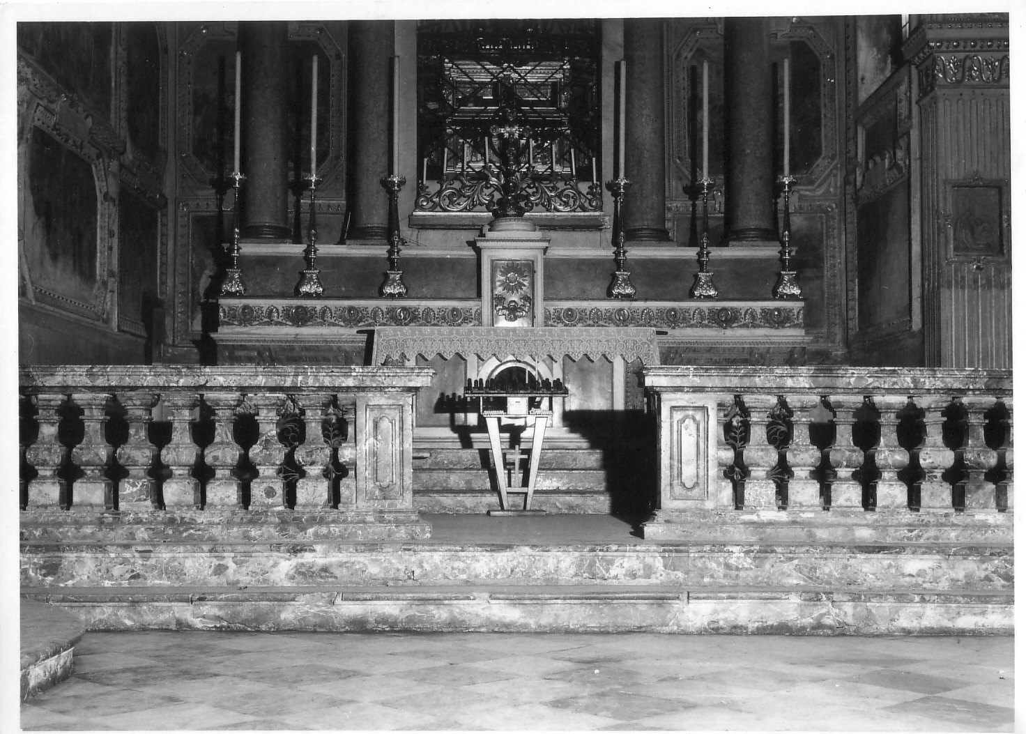 balaustrata di altare, coppia - bottega lombarda (seconda metà sec. XVIII)