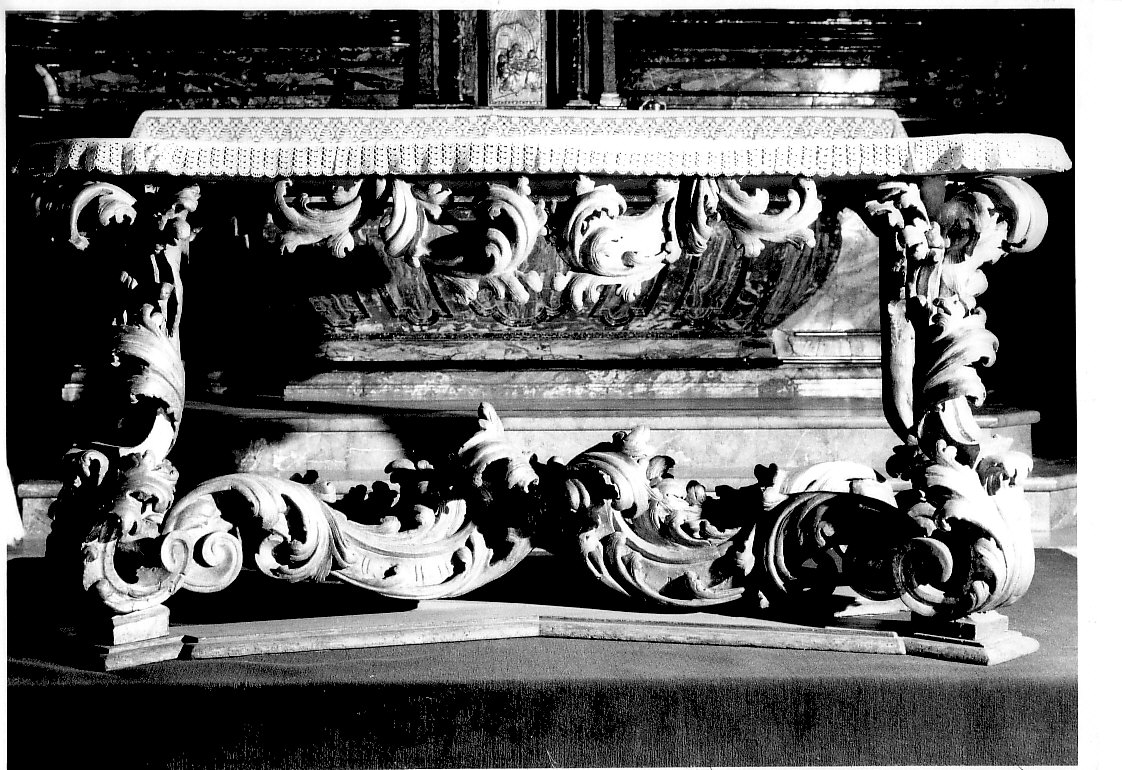 mensa d'altare, opera isolata - bottega lombarda (fine/inizio secc. XVII/ XVIII)