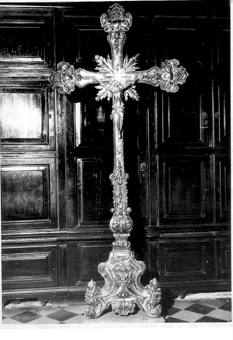 croce d'altare, opera isolata - bottega lombarda (sec. XVIII)