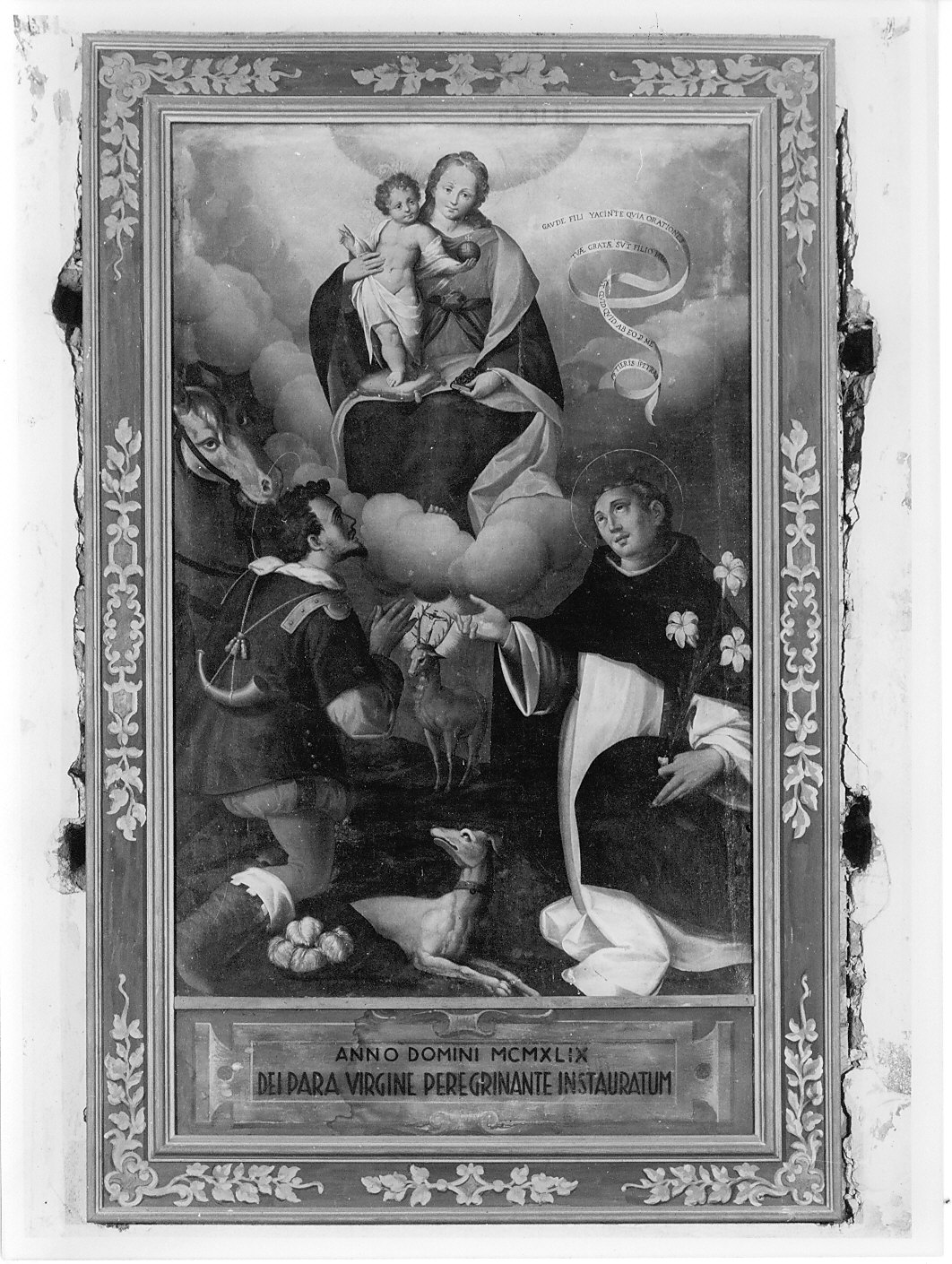 Madonna con Bambino, San Rocco e San Domenico (dipinto, opera isolata) - ambito lombardo (fine sec. XVI)