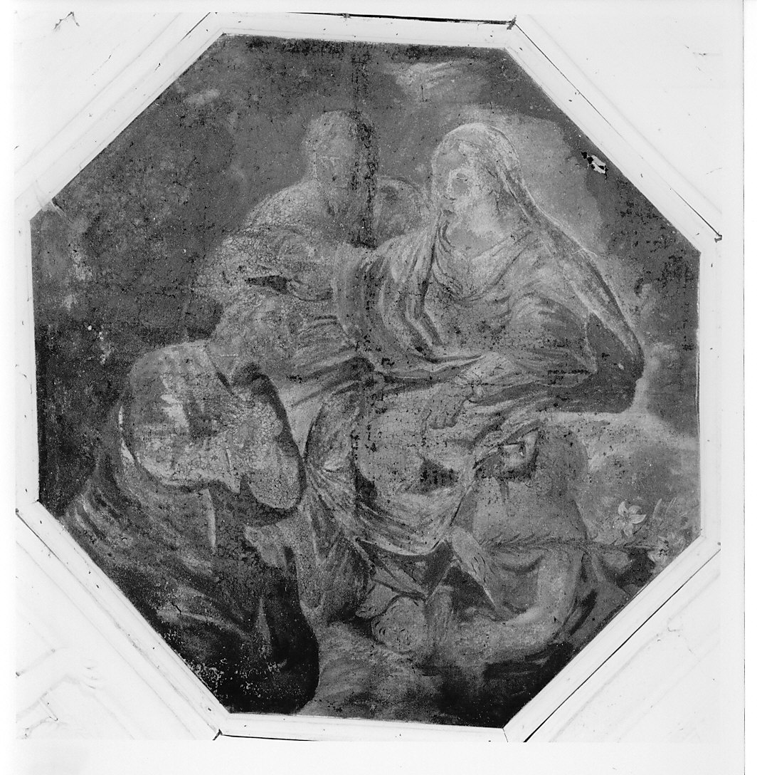 Madonna benedicente (dipinto, opera isolata) - ambito lombardo (sec. XVIII)