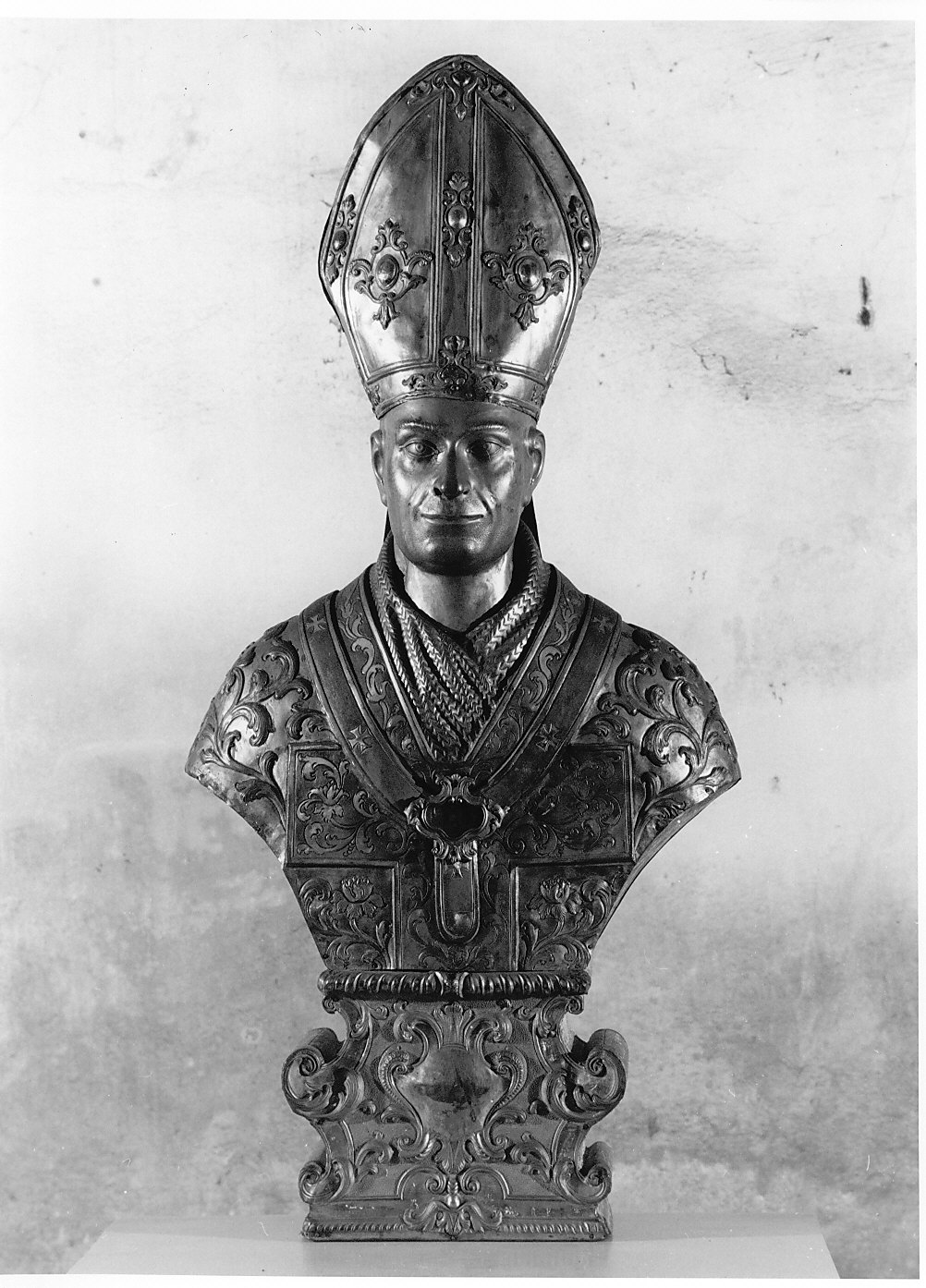 reliquiario - a busto, opera isolata - bottega lombarda (inizio sec. XVIII)