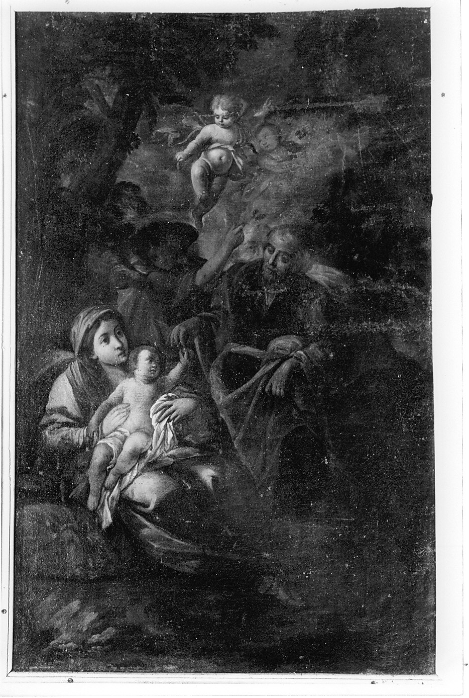 riposo nella fuga in Egitto (dipinto, opera isolata) - ambito lombardo-emiliano (sec. XVII)