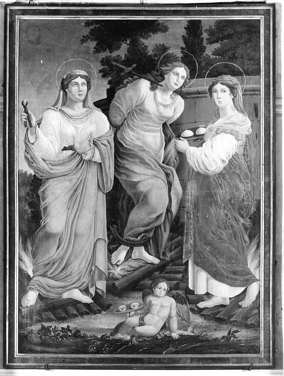 Sante martiri (dipinto, opera isolata) - ambito lombardo (sec. XVI)