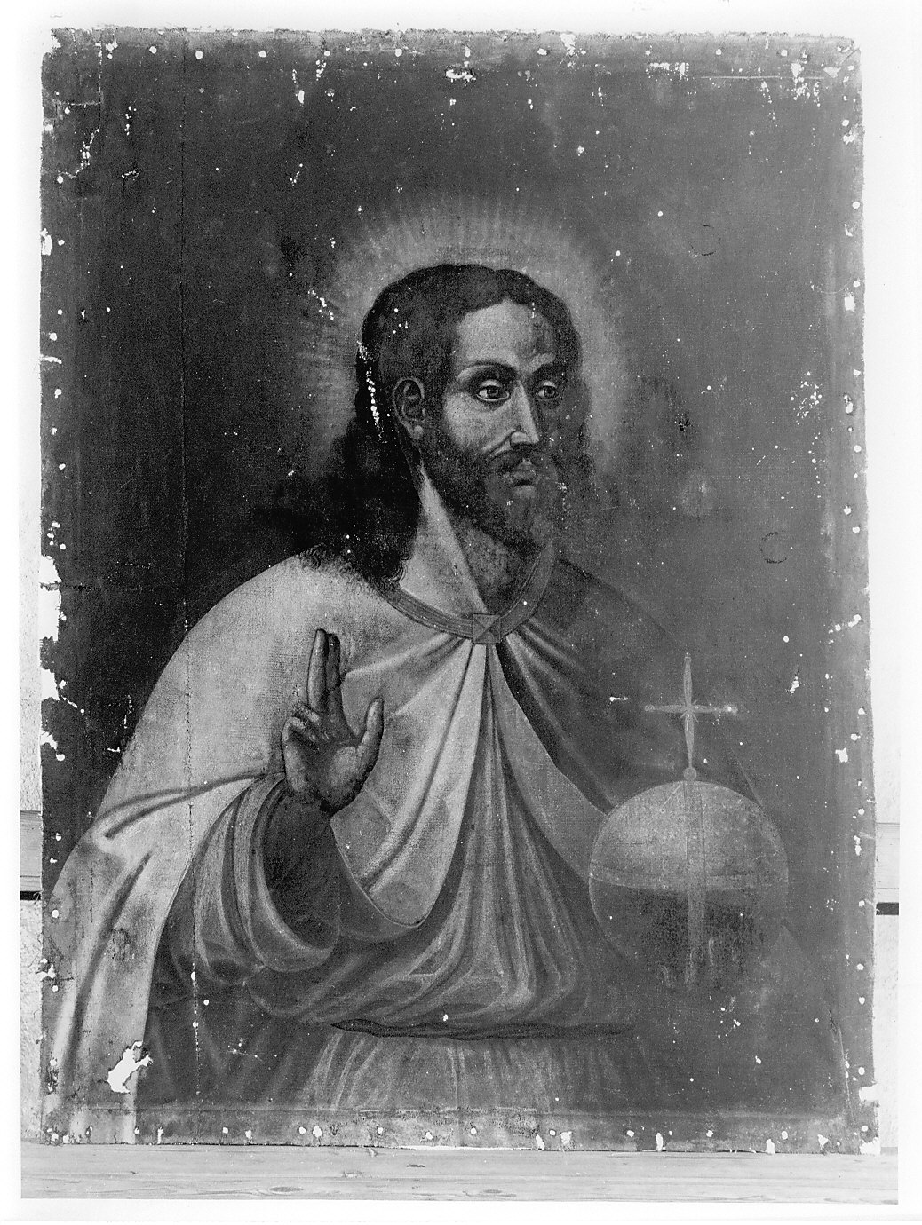 Cristo benedicente (dipinto, opera isolata) - ambito lombardo (sec. XVI)