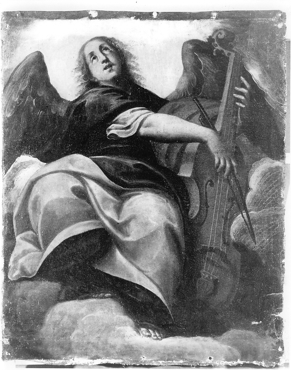 angelo musicante (dipinto, opera isolata) di Della Rovere Giovanni Battista detto Fiamminghino, Della Rovere Giovanni Mauro detto Fiamminghino (sec. XVII)