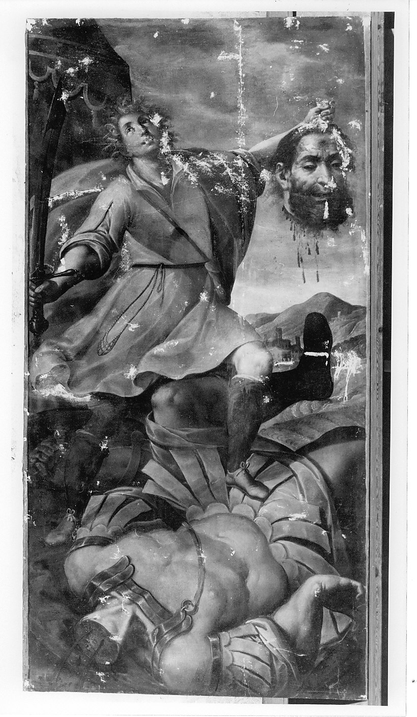 David con la testa di Golia (dipinto, opera isolata) di Della Rovere Giovanni Battista detto Fiamminghino, Della Rovere Giovanni Mauro detto Fiamminghino (sec. XVII)