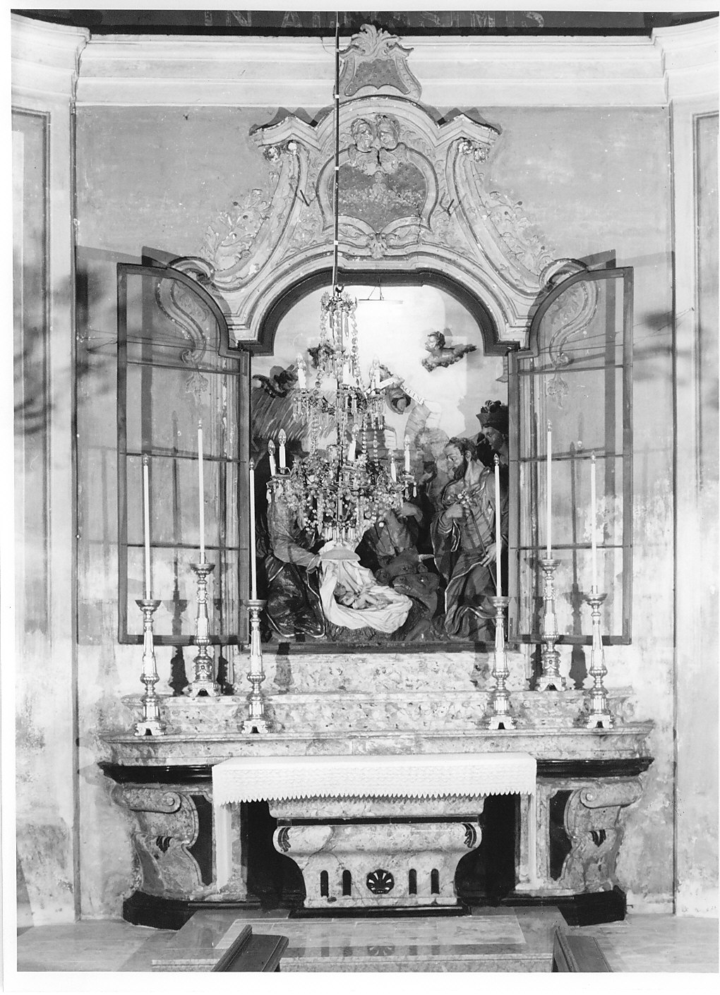 Sacra Famiglia (gruppo scultoreo, elemento d'insieme) - bottega pavese (sec. XVI)